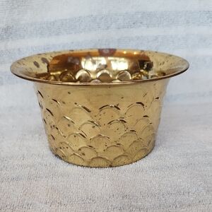 Small Lacquered Brass Made In India Planter